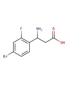 Astatech 3-AMINO-3-(4-BROMO-2-FLUOROPHENYL)PROPIONIC ACID; 1G; Purity 95%; MDL-MFCD03002521